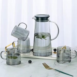 ست پارچ و لیوان پیرکس آنتی شوک برند دلی